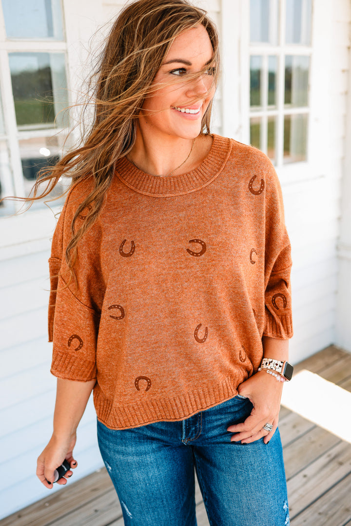 Horseshoe Embroidered Sweater