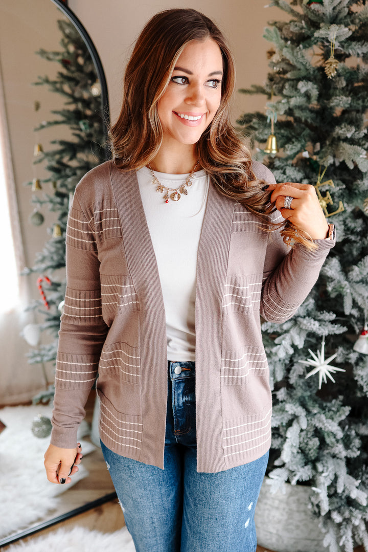 Maggie Stitch Striped Cardigan