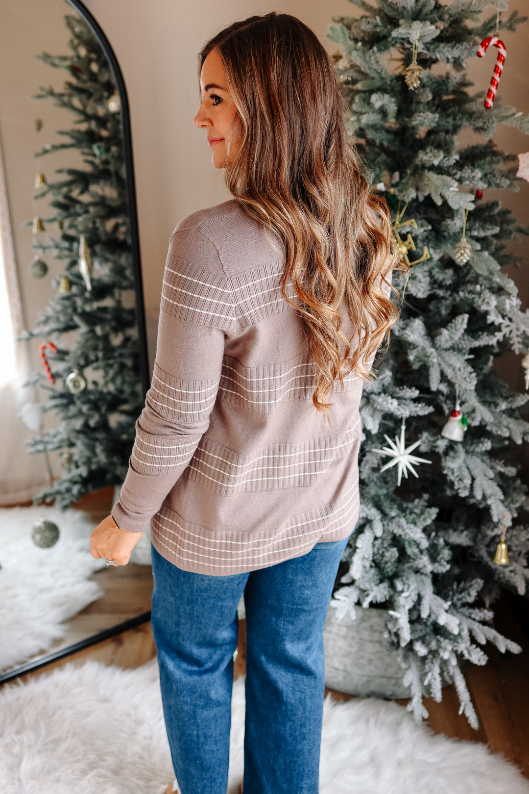 Maggie Stitch Striped Cardigan