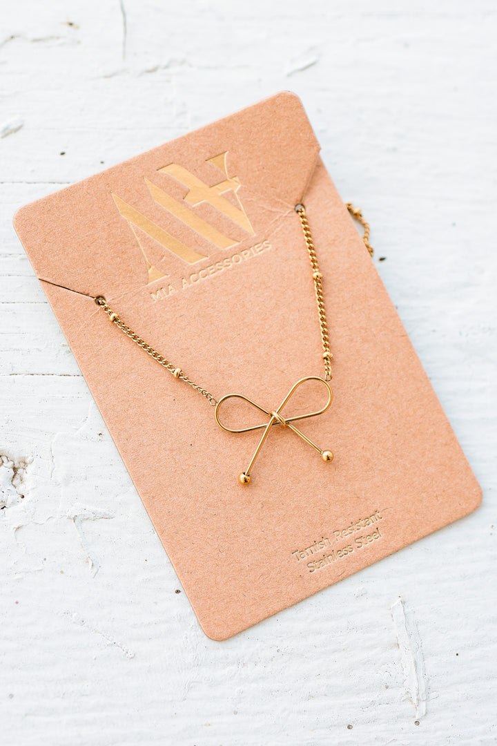 Dainty Bow Chain Necklace