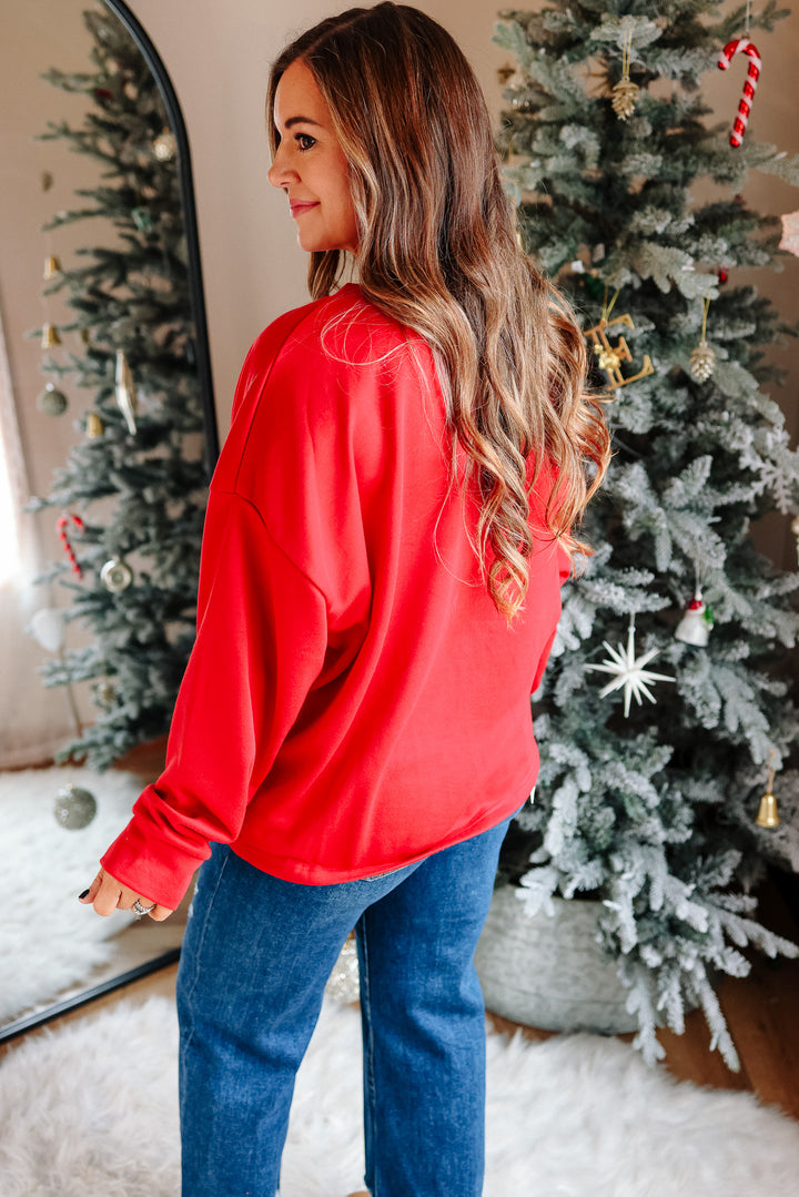 Glitter Merry Patches Pullover