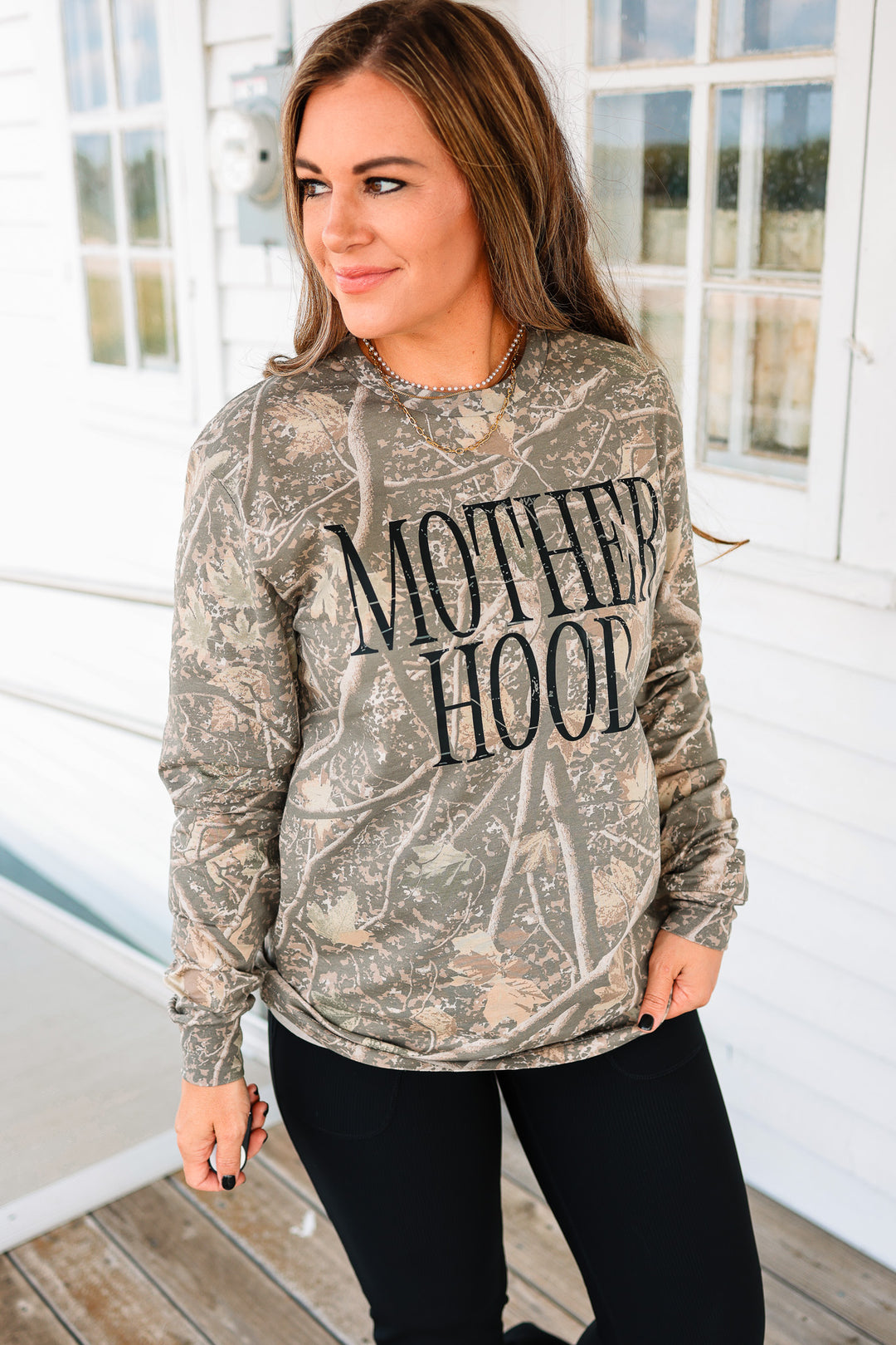 Mother Hood Long Sleeve Graphic Tee - Deadwood Camo