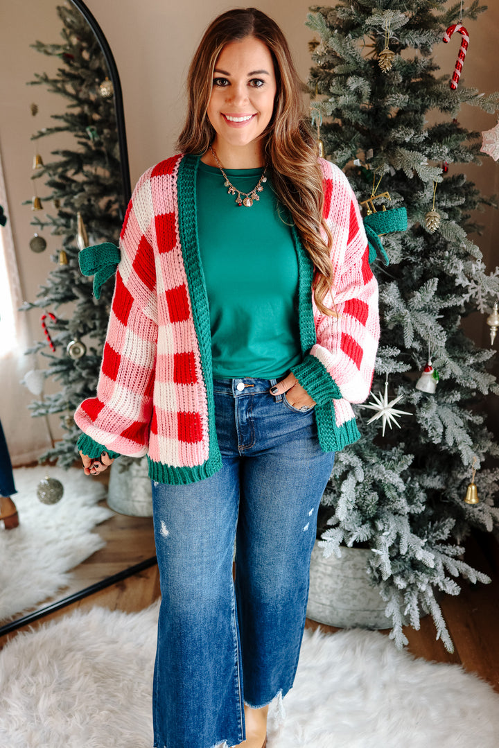 Holly Ribbon Sleeve Cardigan