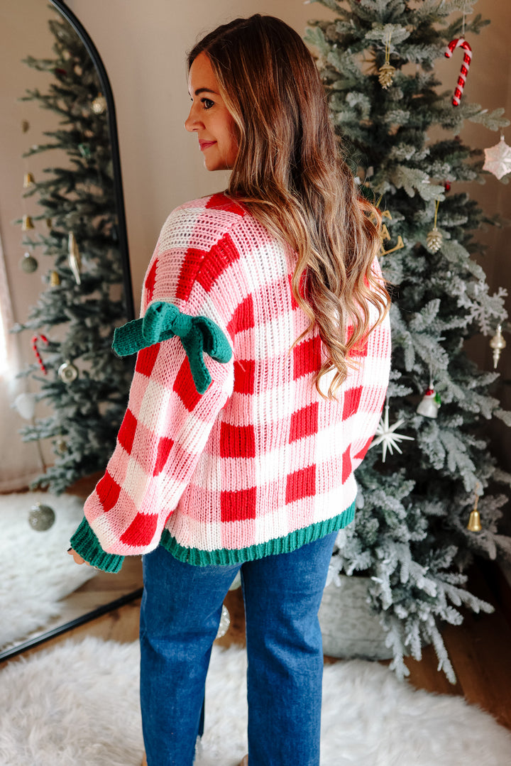 Holly Ribbon Sleeve Cardigan