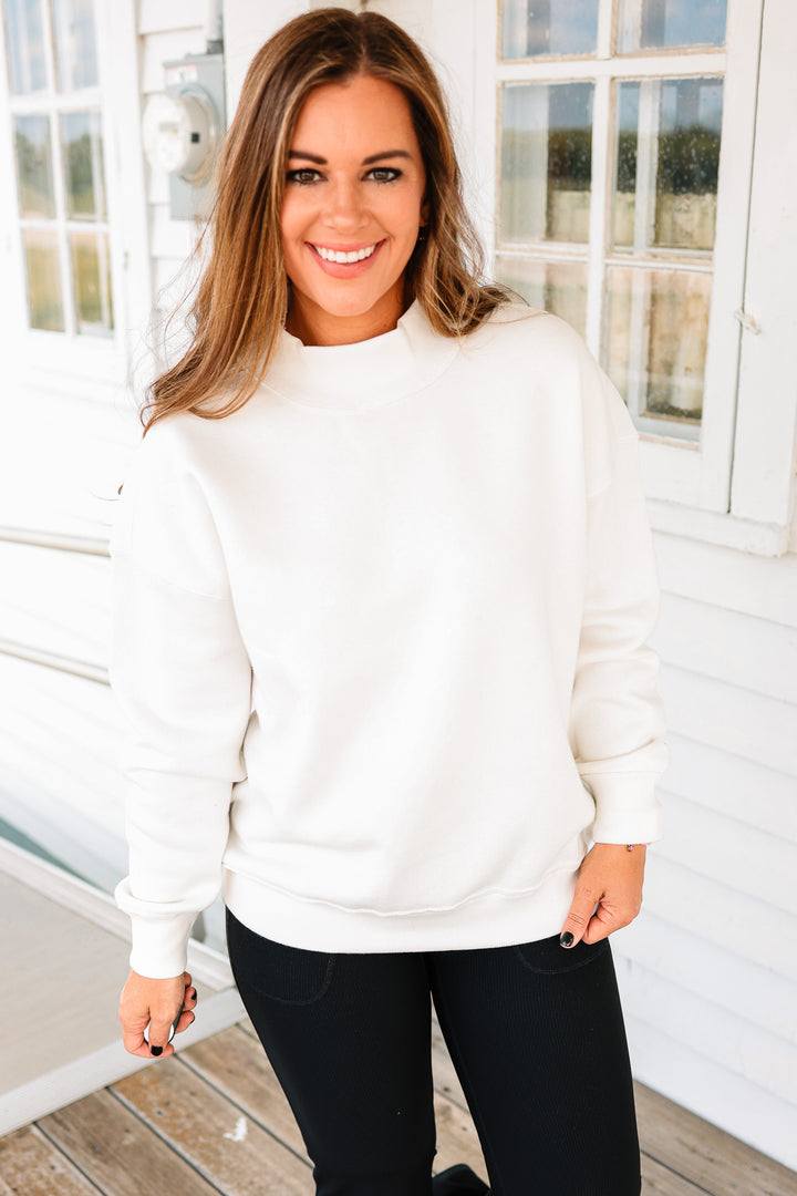 EL Mockneck Sweatshirt - Cream