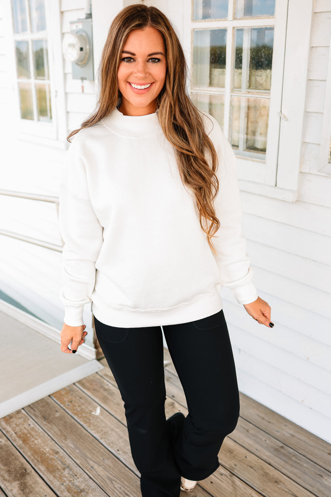 EL Mockneck Sweatshirt - Cream