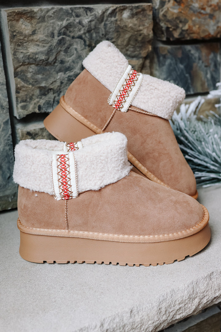 Robbed Sherpa Foldover Cuffed Boot - Tan
