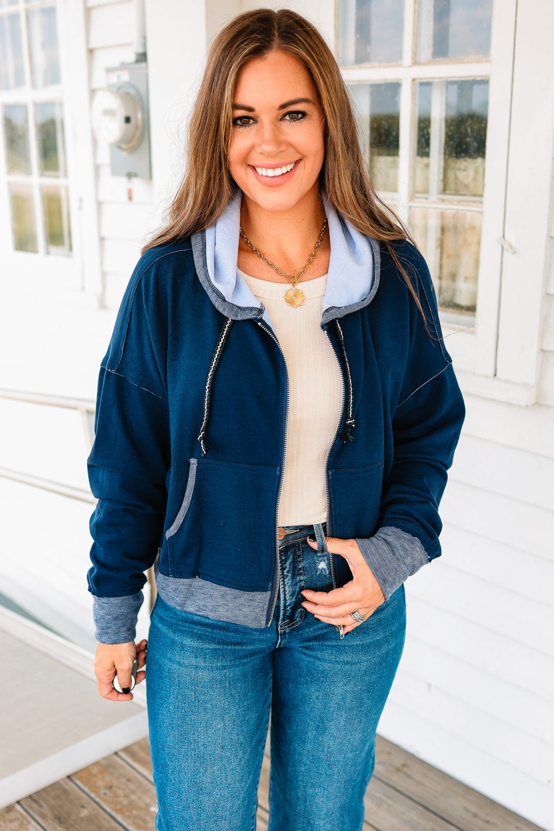 Jersey Zip-up Hoodie Jacket