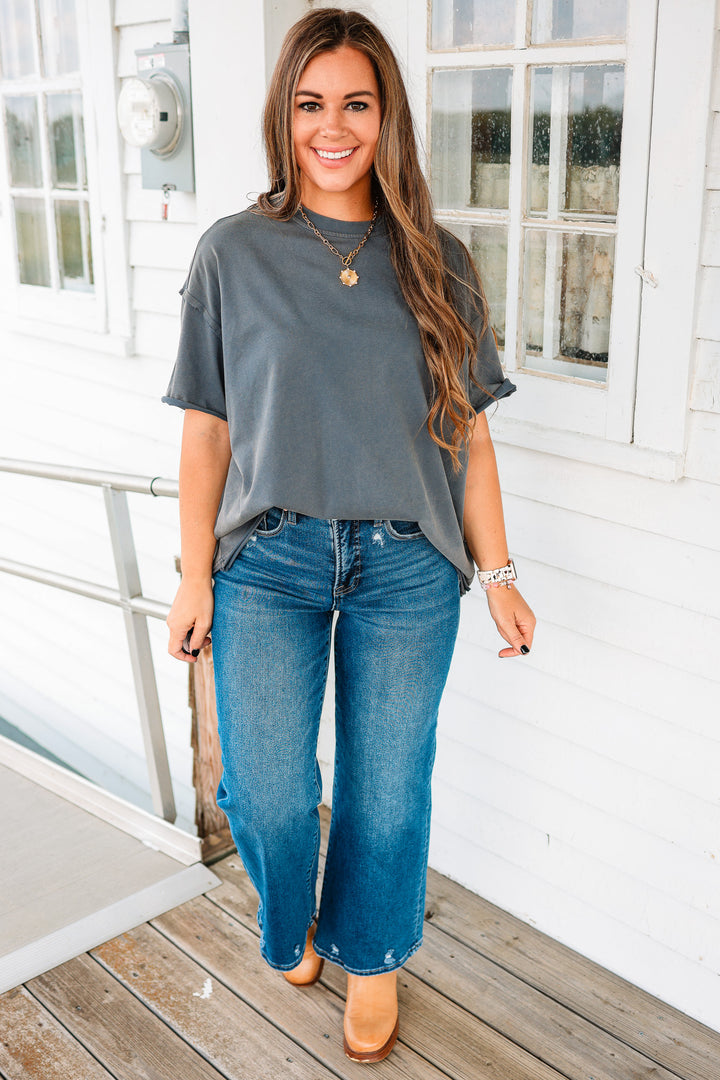 Boyfriend Tee - Slate