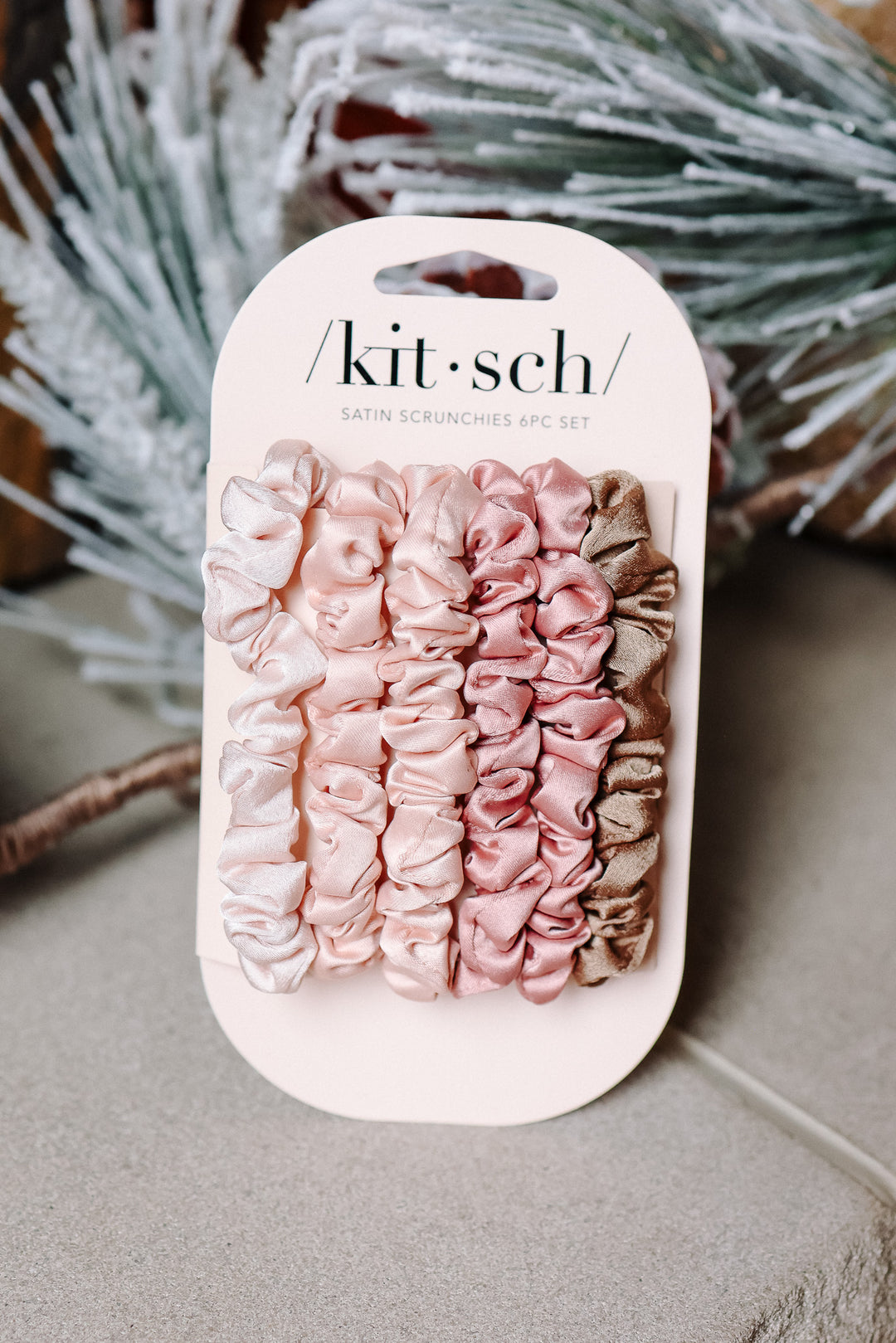 Ultra Petite Satin Scrunchies 6pc - Terracotta