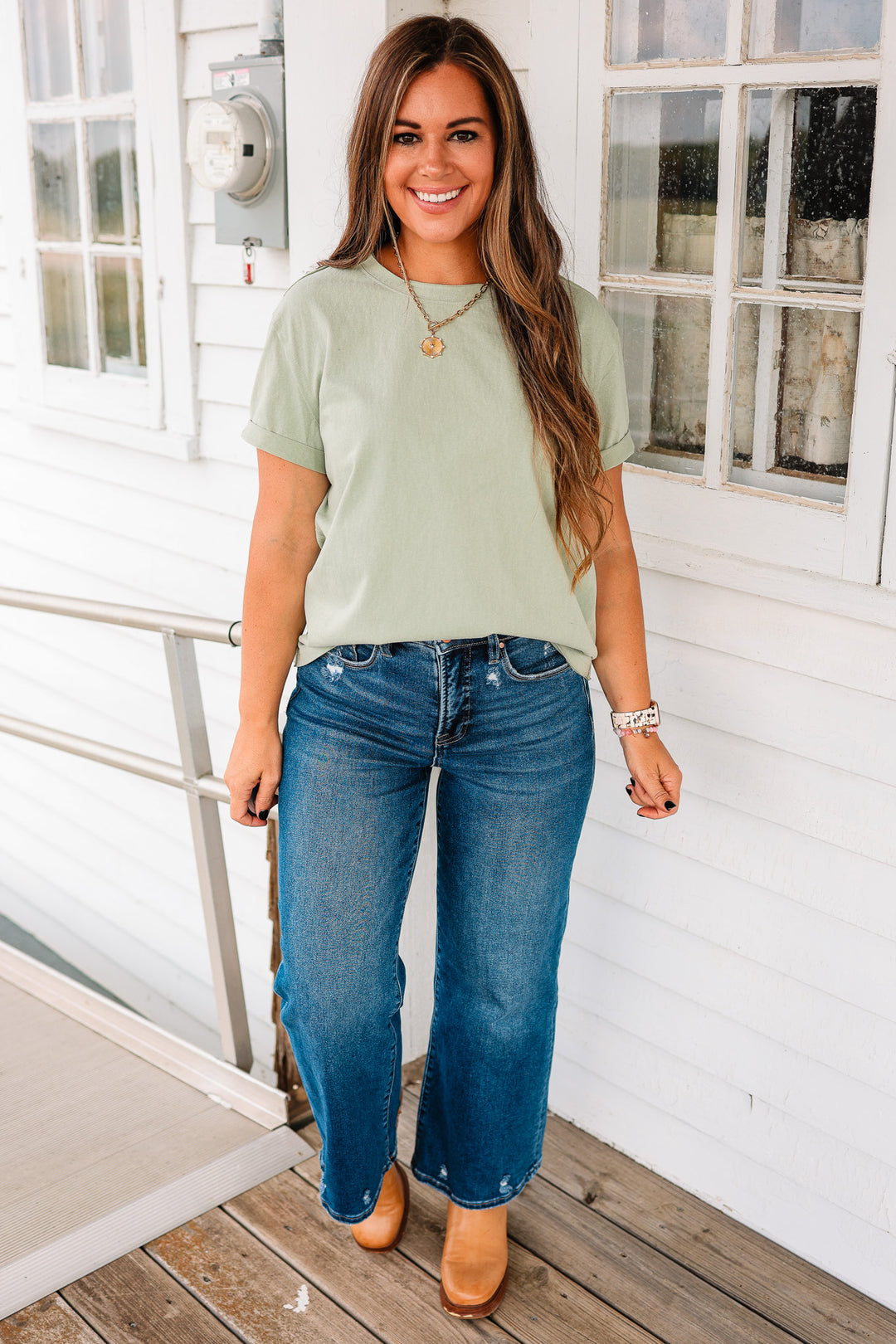 Mali Short Sleeve Tee - Sage