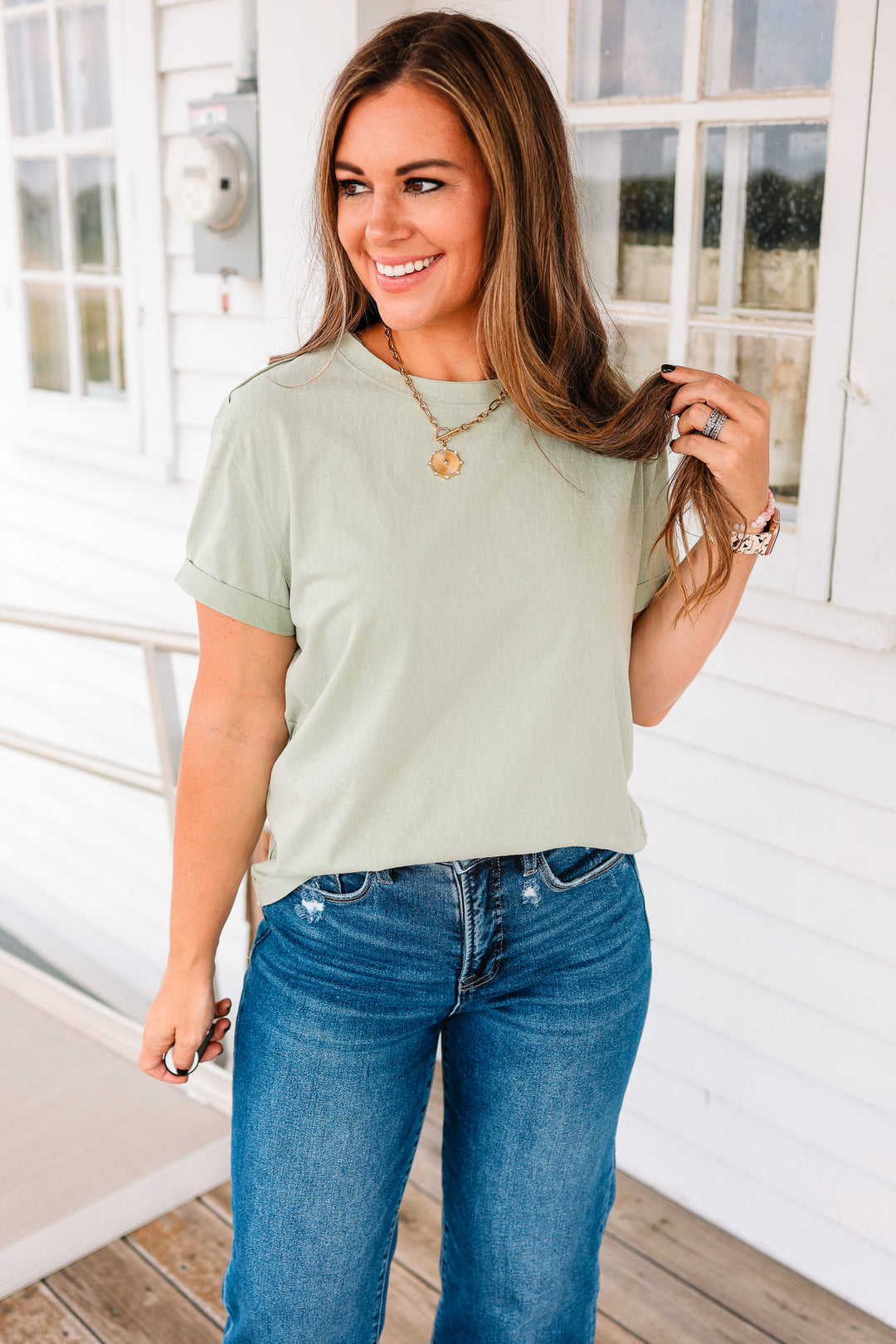 Mali Short Sleeve Tee - Sage