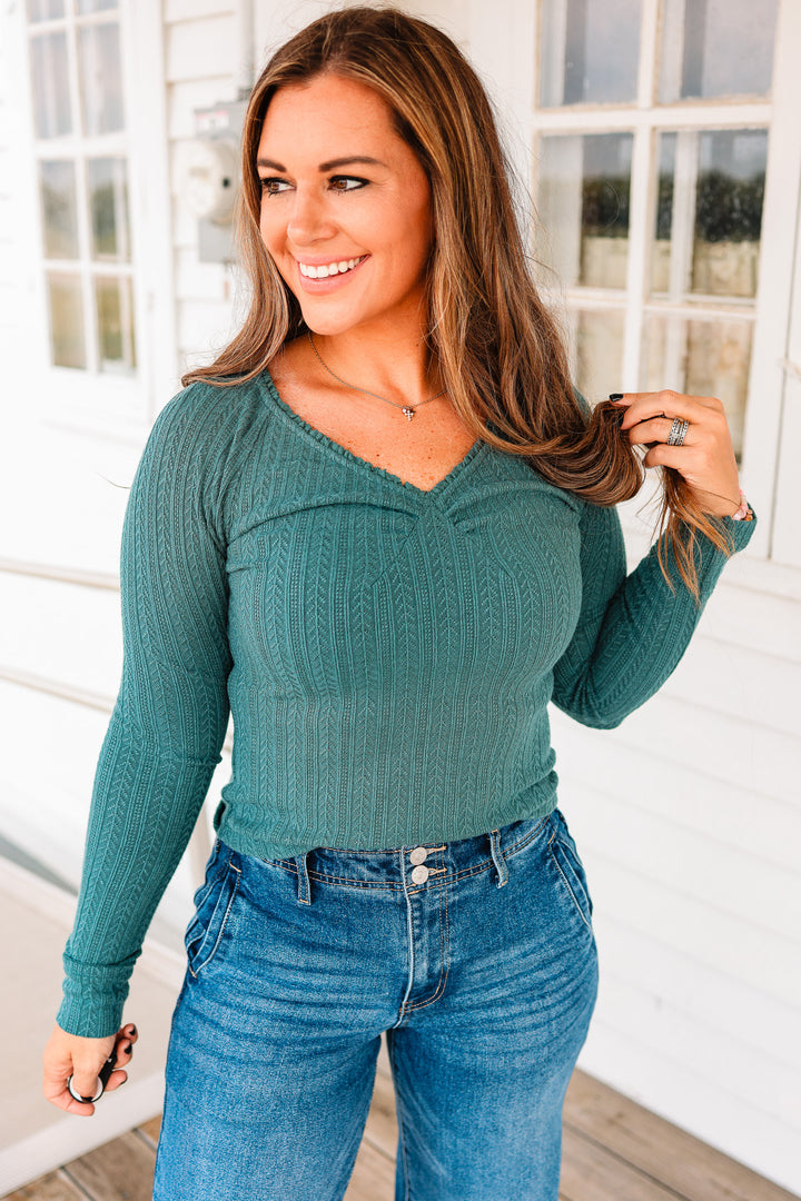 Baylor Lace Trim Long Sleeve