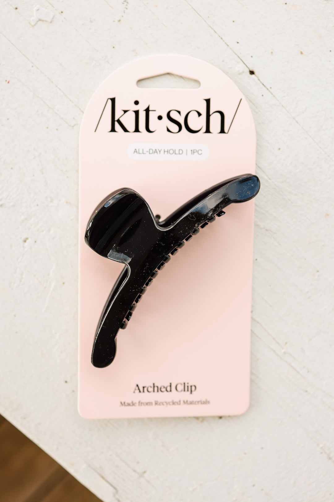 Recycled Plastic Large Arched Clip - Black