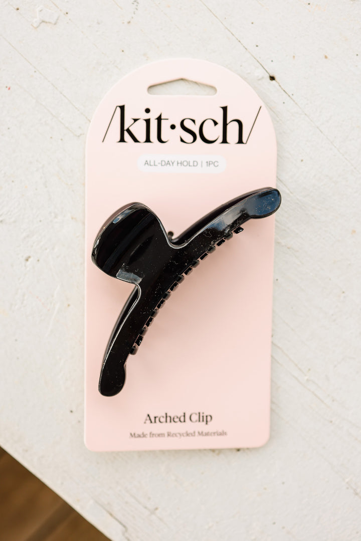 Recycled Plastic Large Arched Clip - Black