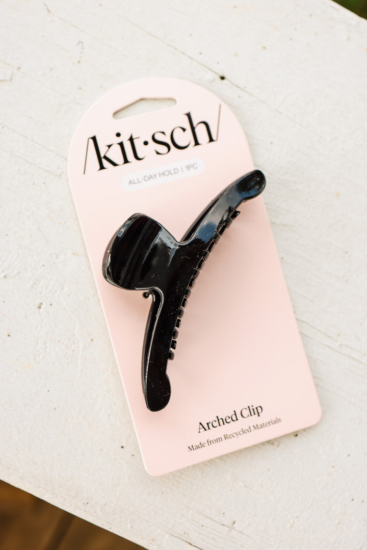 Recycled Plastic Large Arched Clip - Black