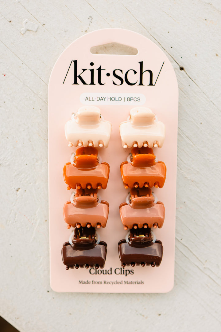 Recycled Plastic Mini Cloud Clips 8pc Set - Sedona