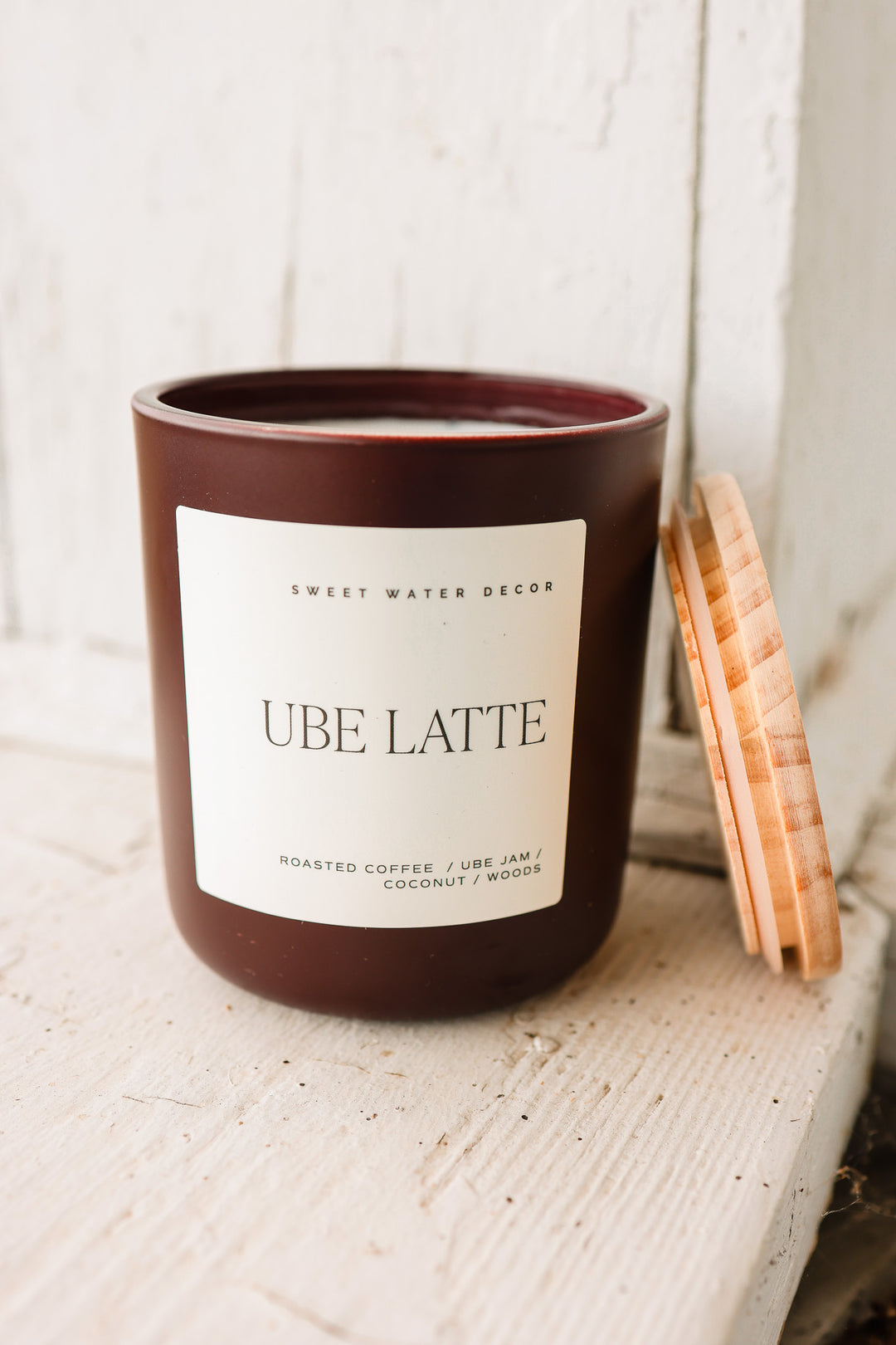 Ube Latte 15 oz Soy Candle - Brown Matte Jar