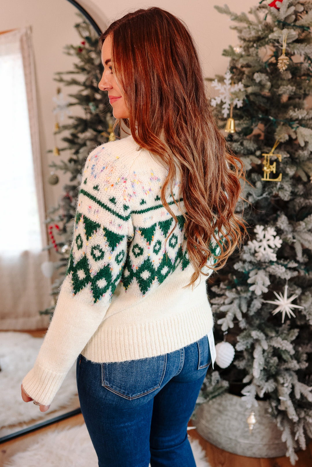 Cozy Christmas Fairisle Sweater - Forest