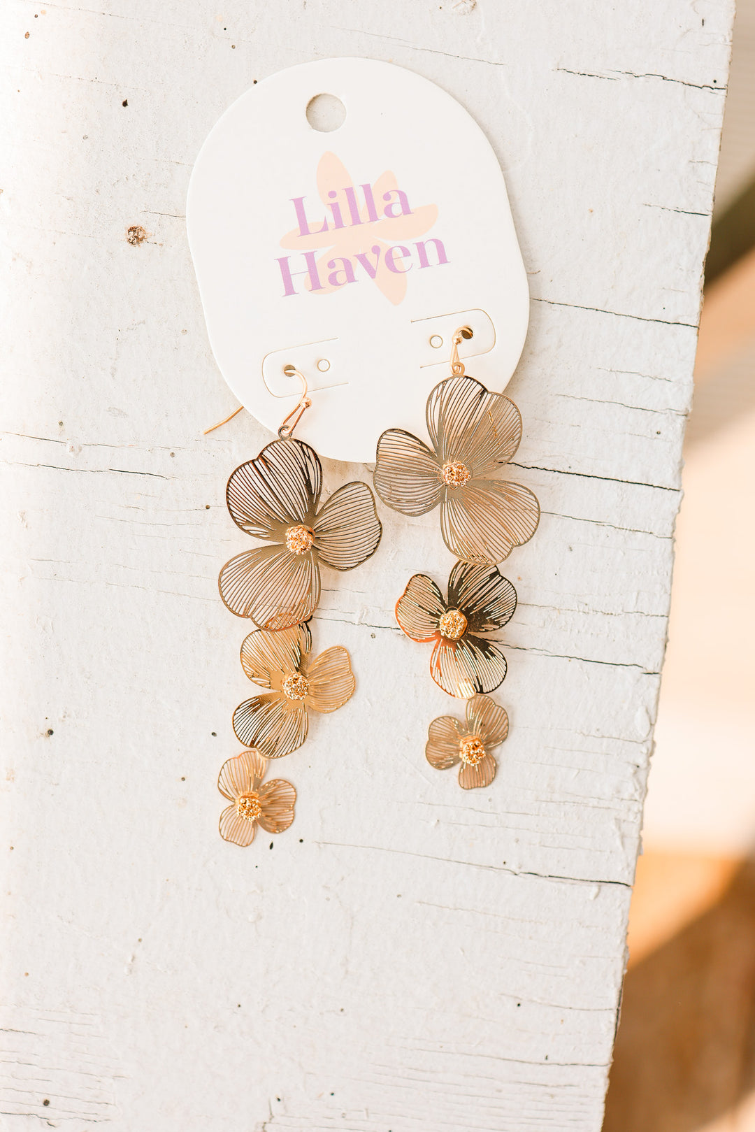 Graceful Floral Drop Earrings