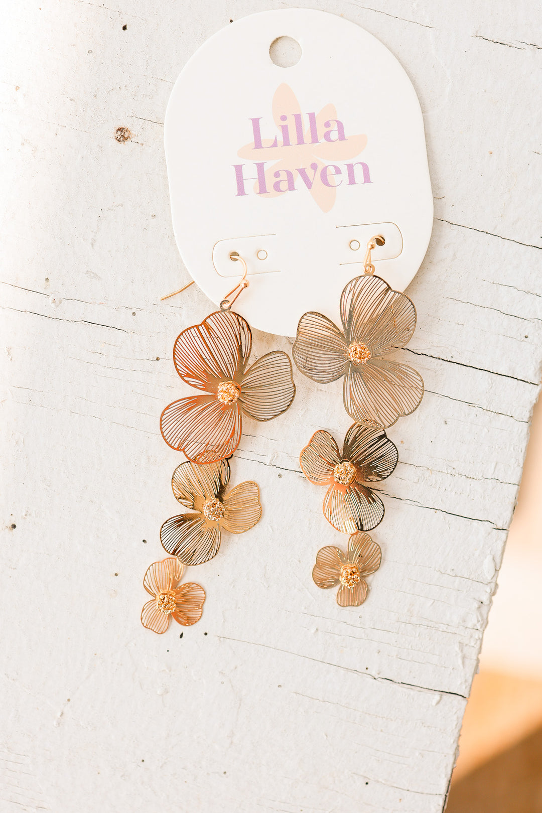 Graceful Floral Drop Earrings