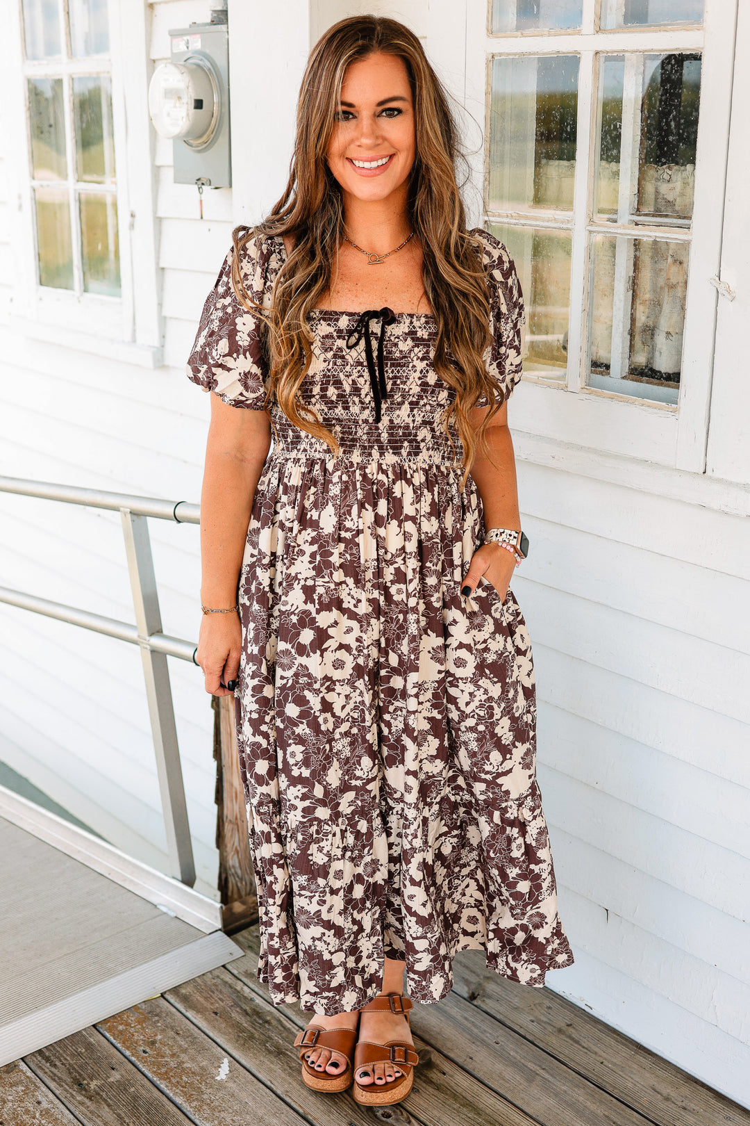 Macy Floral Midi Dress