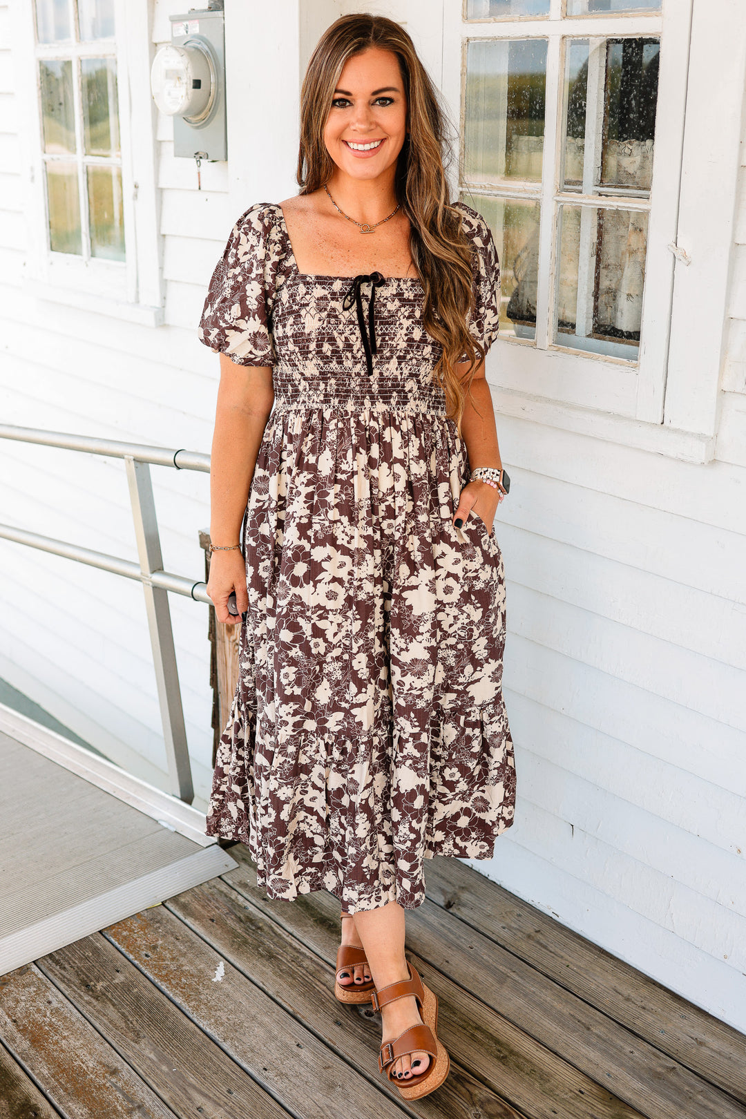 Macy Floral Midi Dress