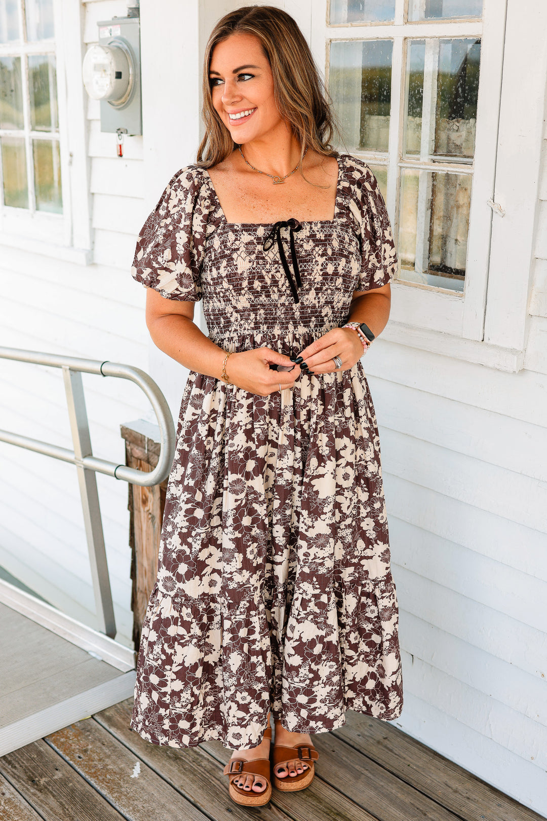 Macy Floral Midi Dress