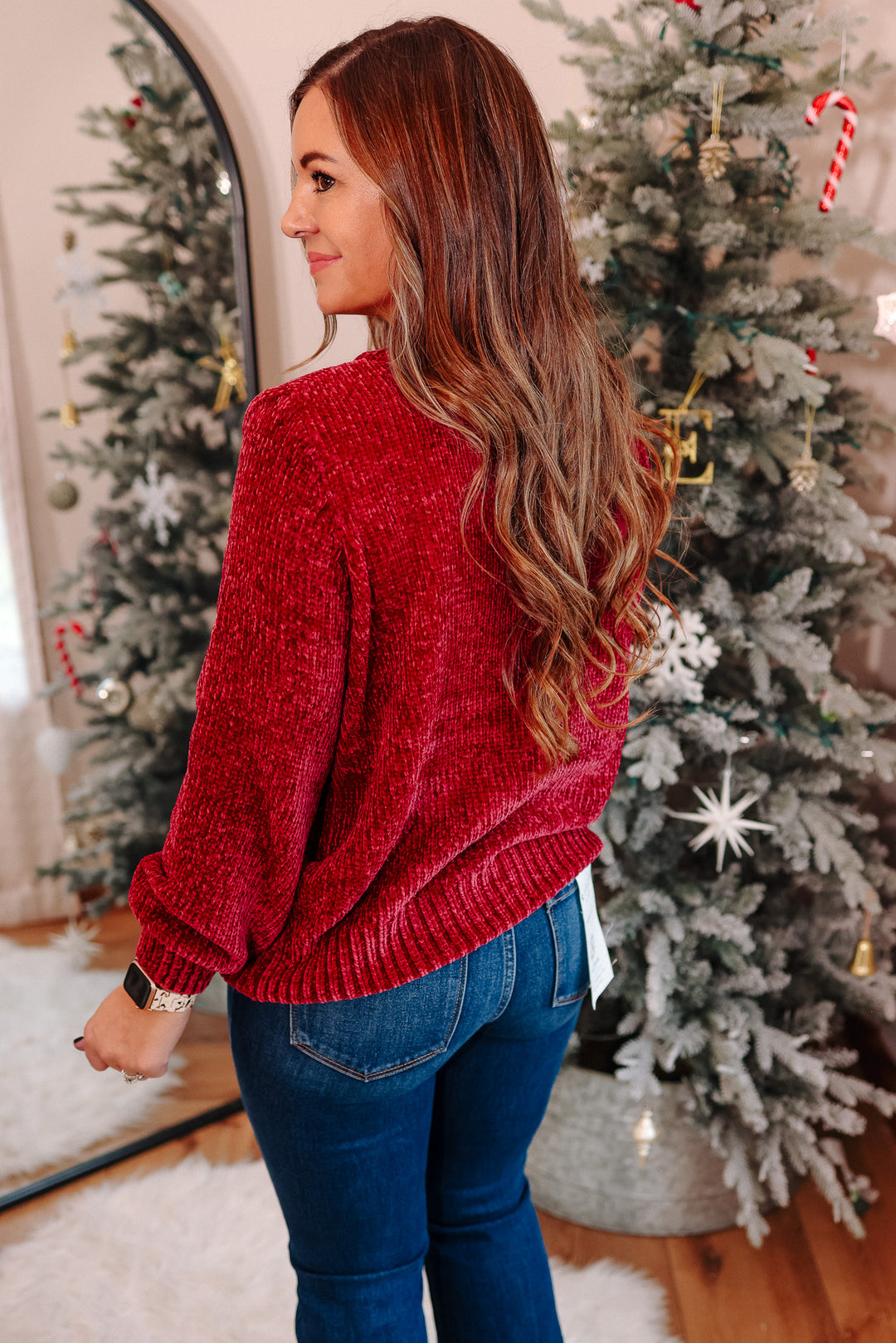 Laney Chenille Sweater - Cabernet