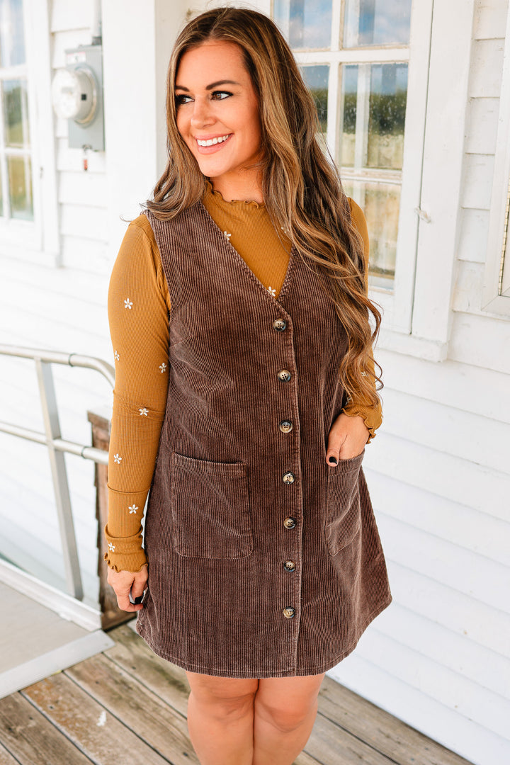 Lana Snow Washed Corduroy Dress