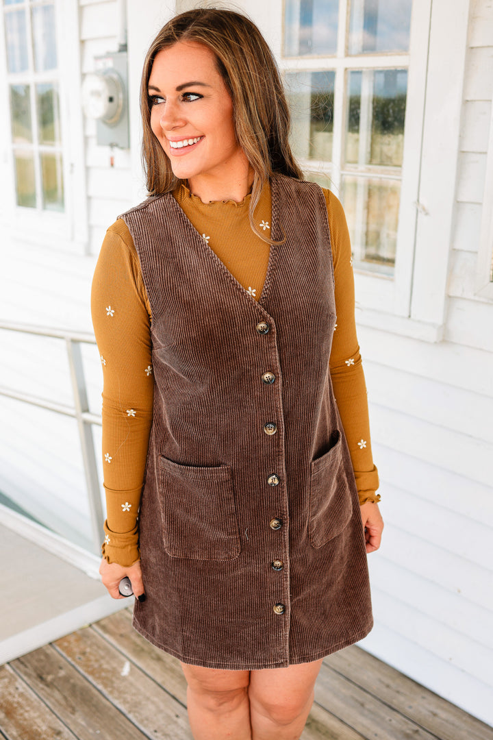 Lana Snow Washed Corduroy Dress
