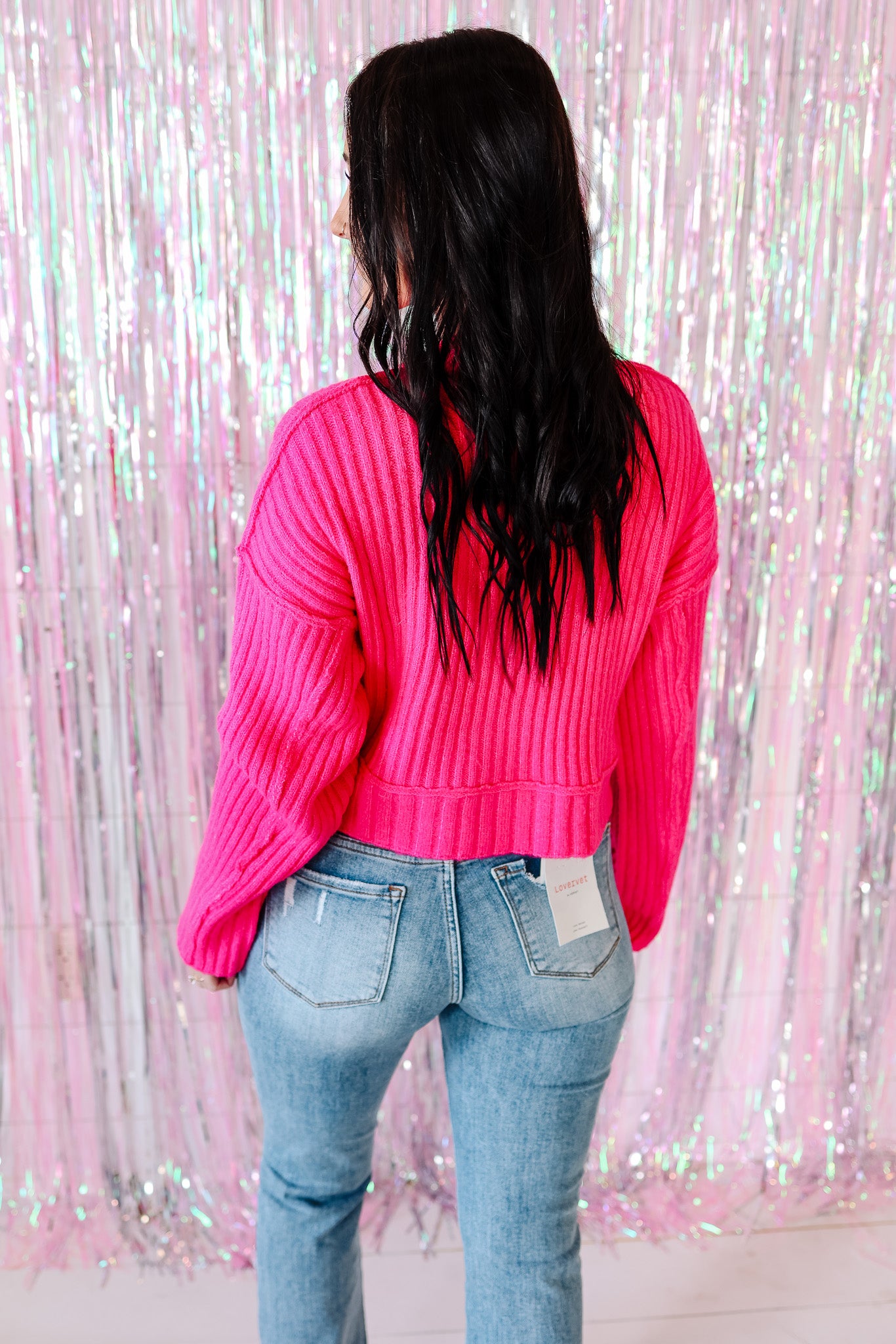 Isla Ribbed Knit Sweater - Pink