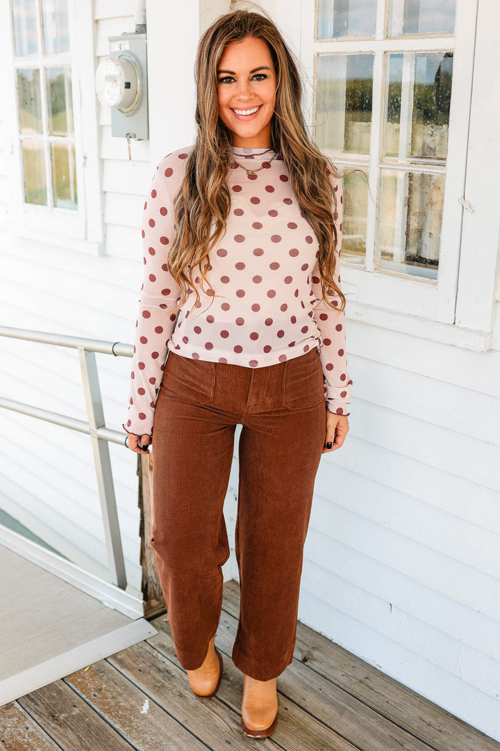 Ellery Stretch Corduroy Crop Pants - Brown