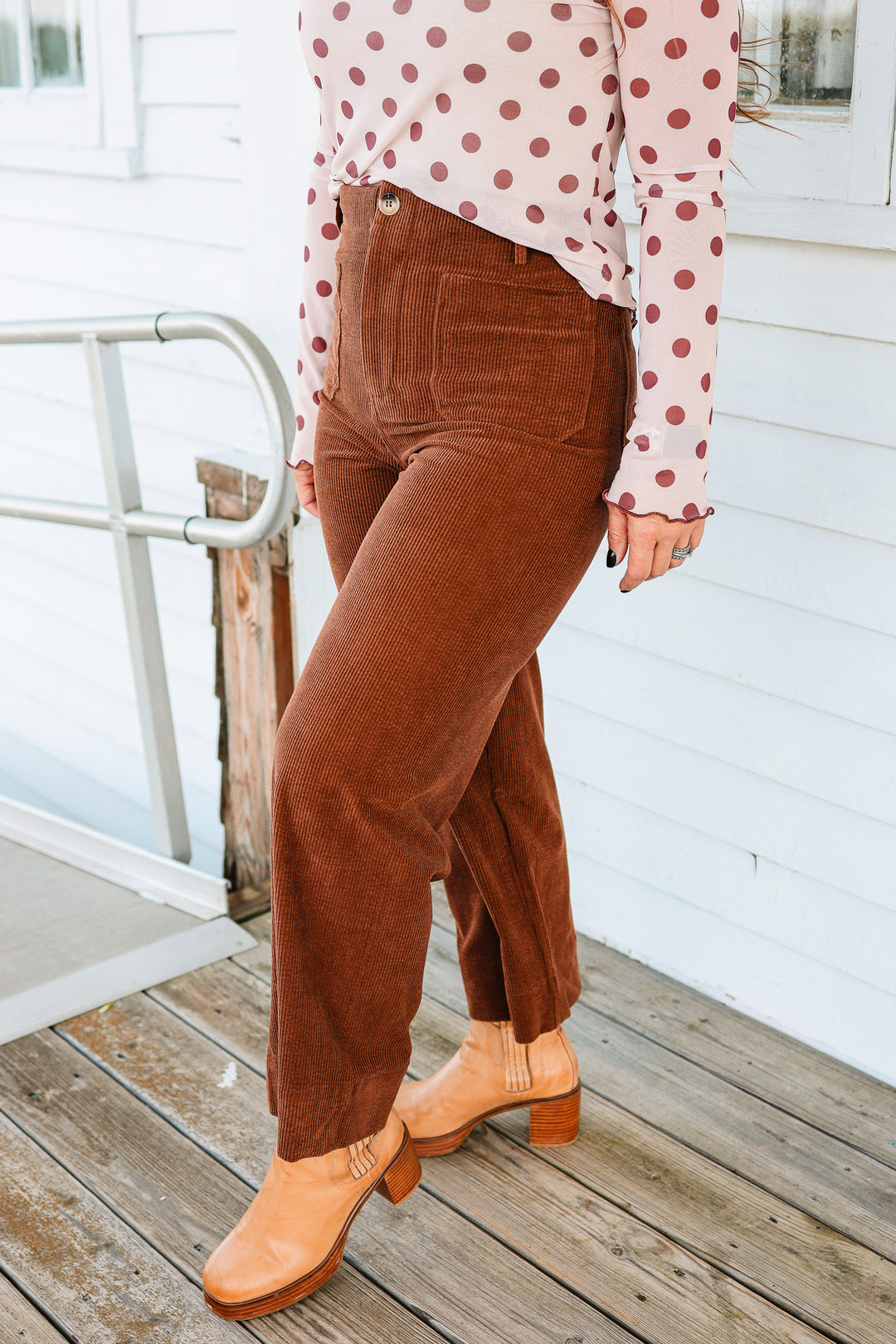 Ellery Stretch Corduroy Crop Pants - Brown