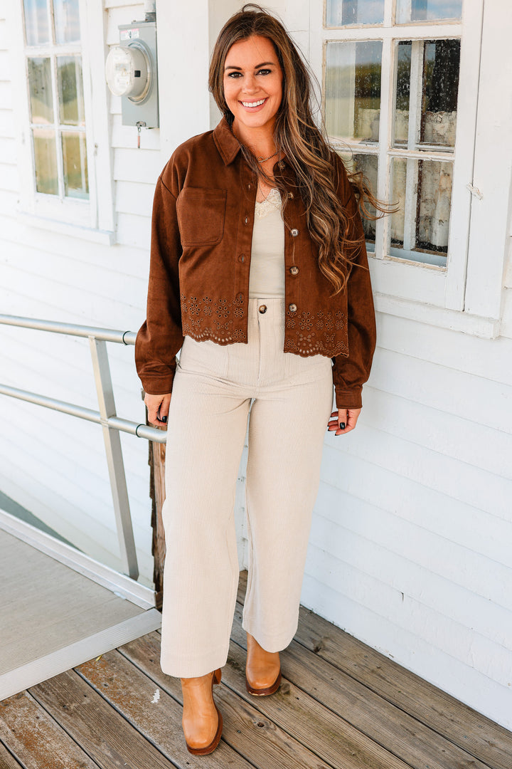 Ellery Stretch Corduroy Crop Pants - Ecru