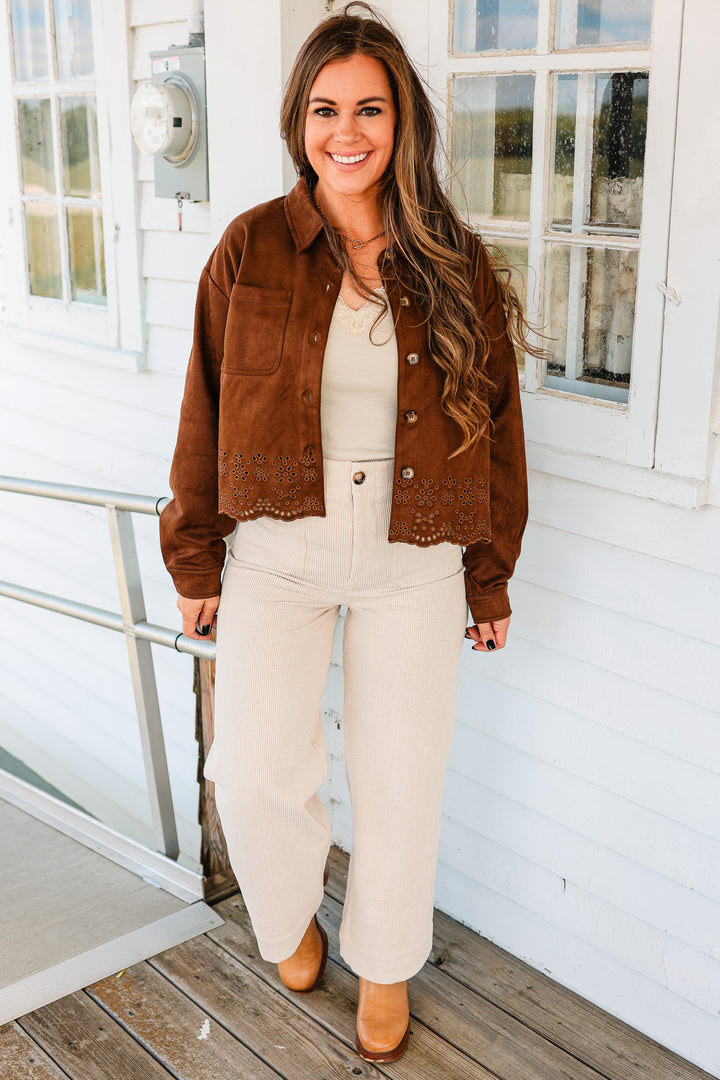 Ellery Stretch Corduroy Crop Pants - Ecru