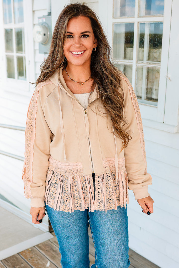 Alora Lace and Ruffles Hoodie