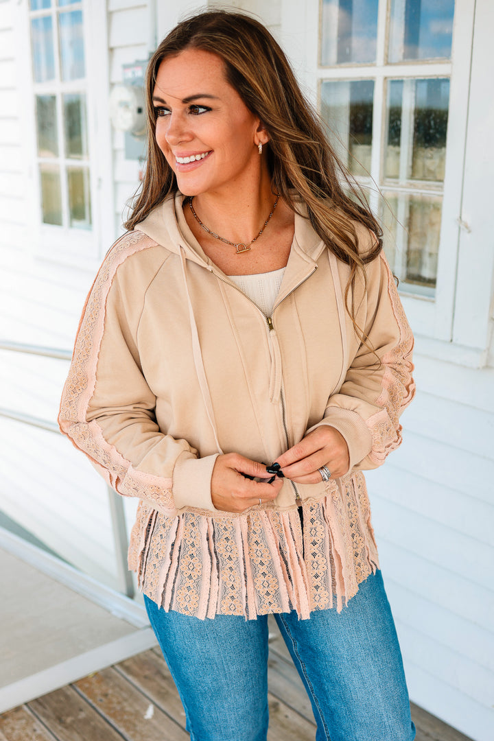 Alora Lace and Ruffles Hoodie