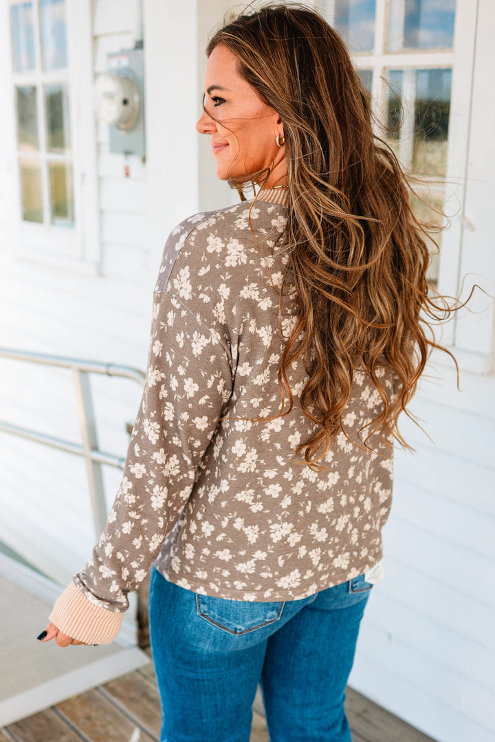 Mary Ditsy Floral Button Down Top