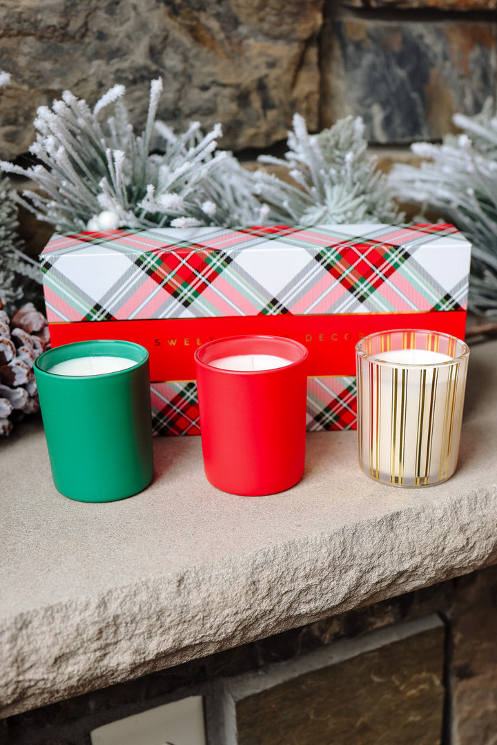 Soy Christmas Candle Gift Box Set