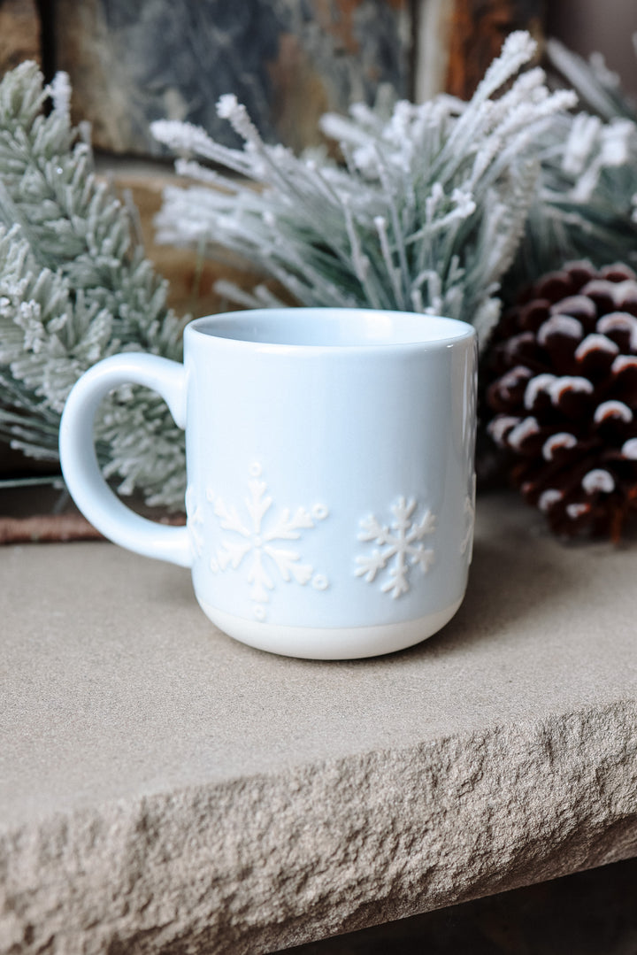 Snowflakes Stoneware Coffee Mug