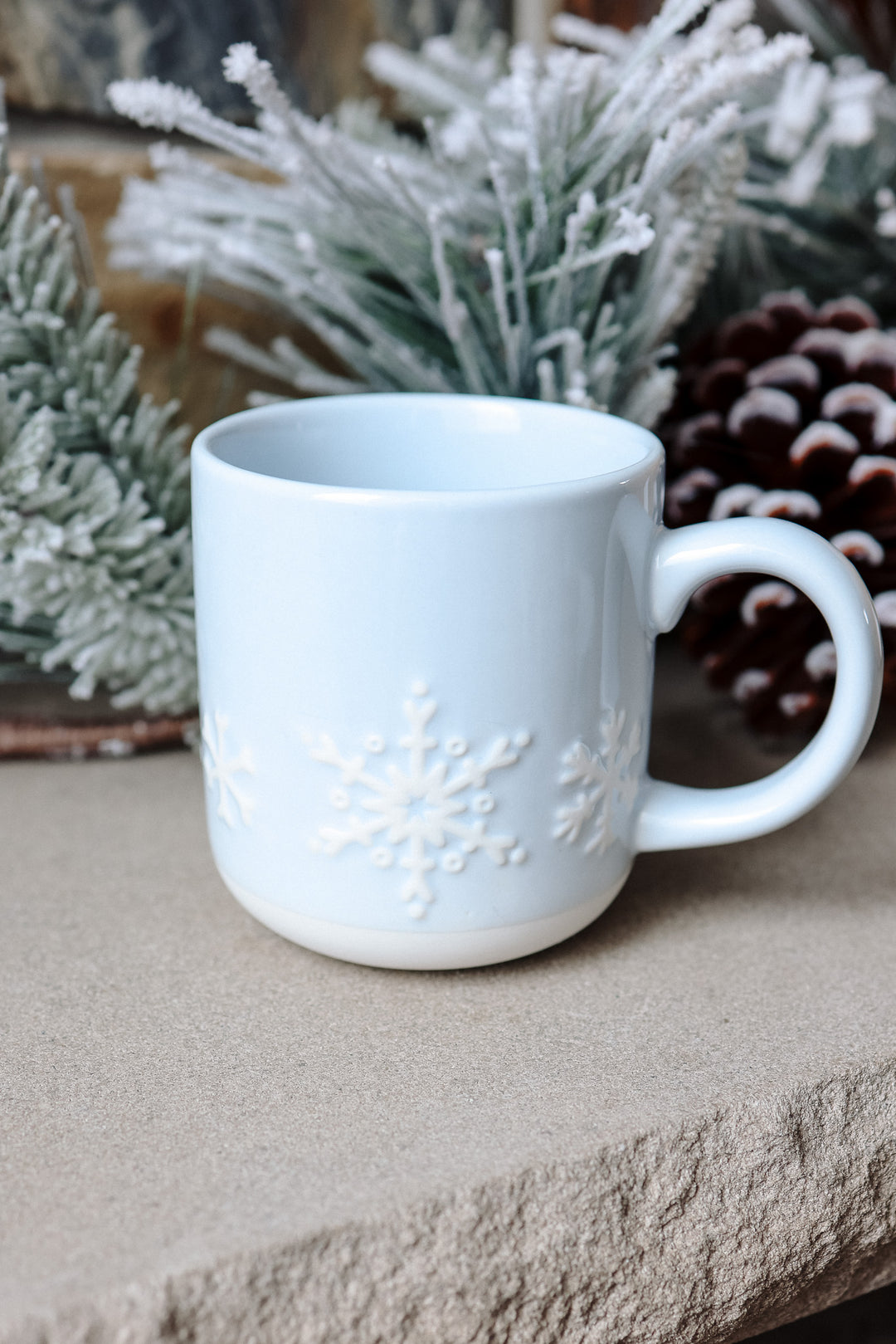 Snowflakes Stoneware Coffee Mug