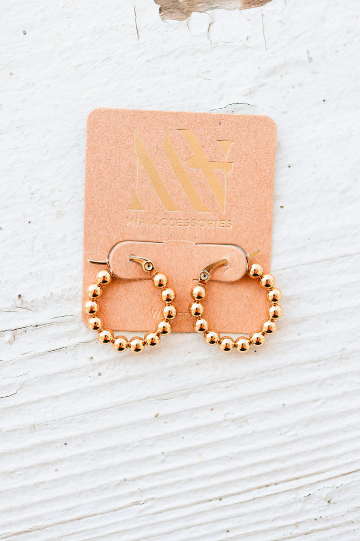 Mini Ball Hoop Earrings