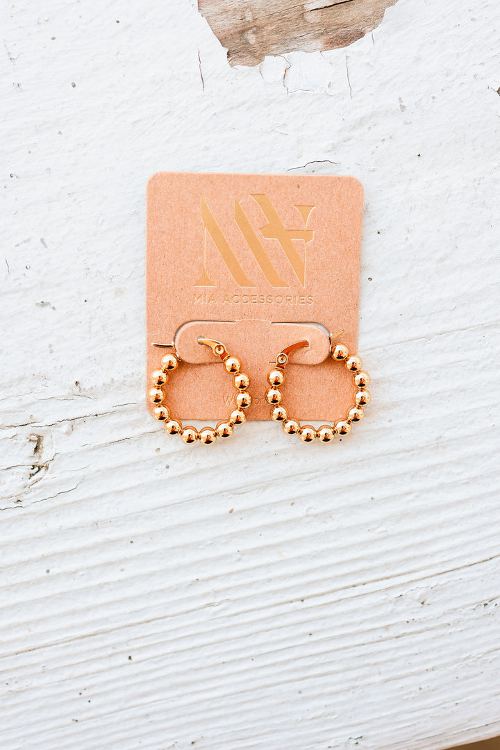 Mini Ball Hoop Earrings