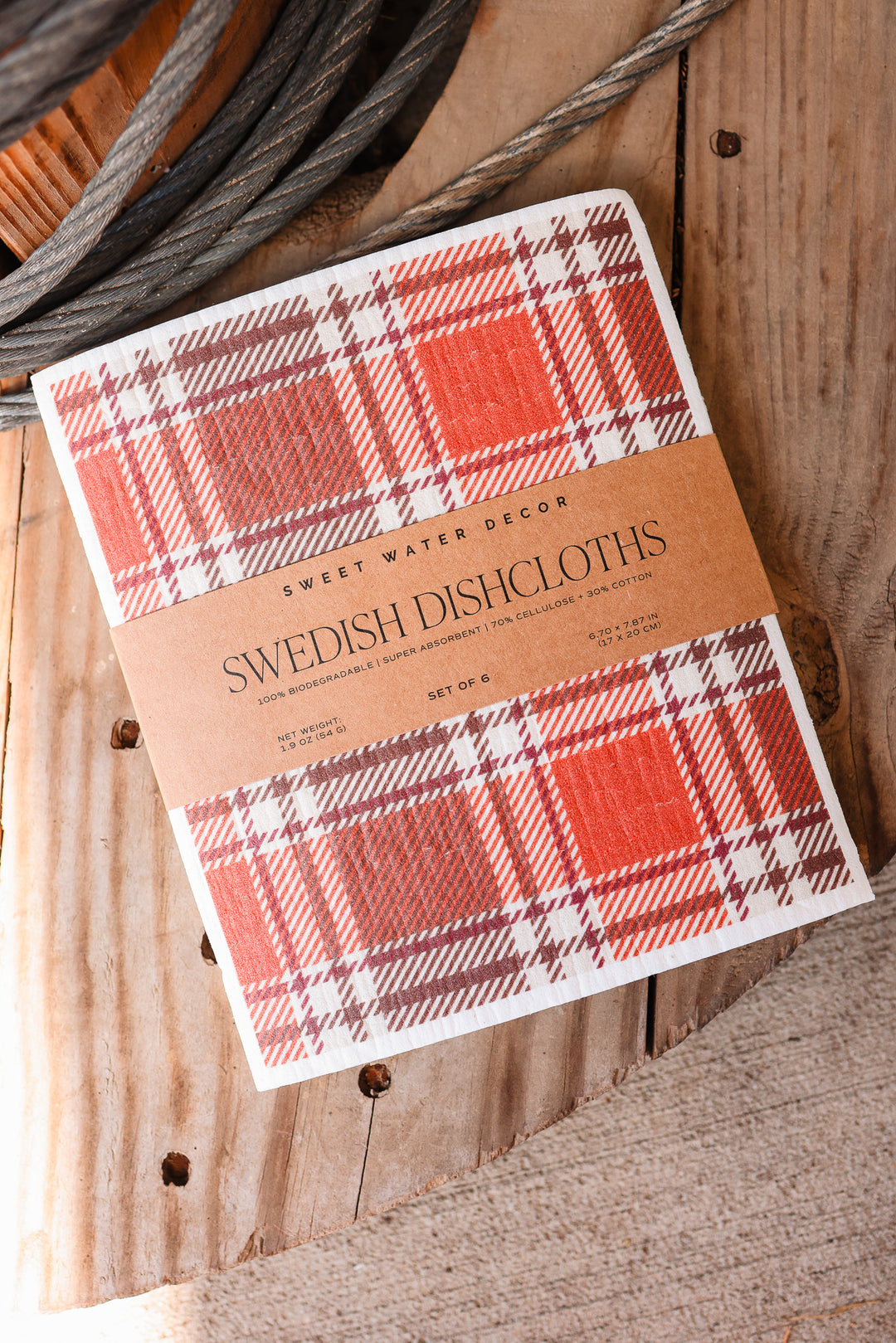 Fall Pattern Swedish Dishcloths - Set of 6