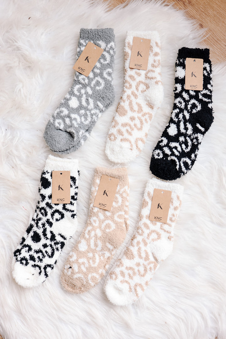 Neutral Leopard Pattern Socks Pack