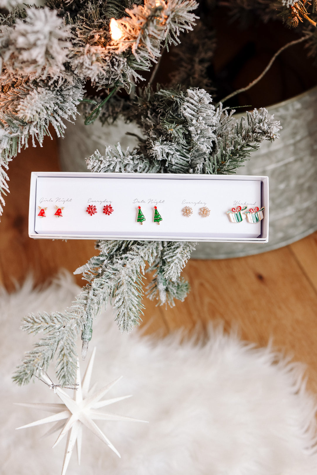 Christmas Tree Stud Earrings Set