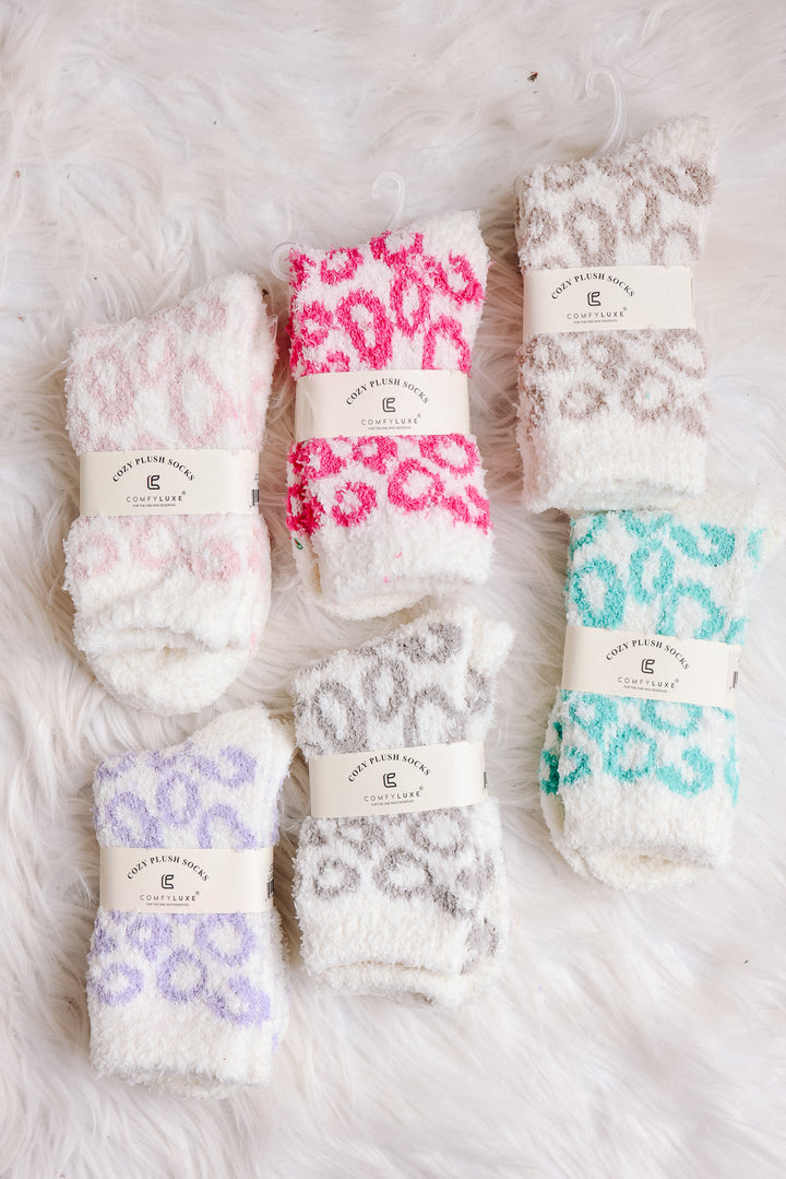 Leopard Fuzzy Winter Socks Pack