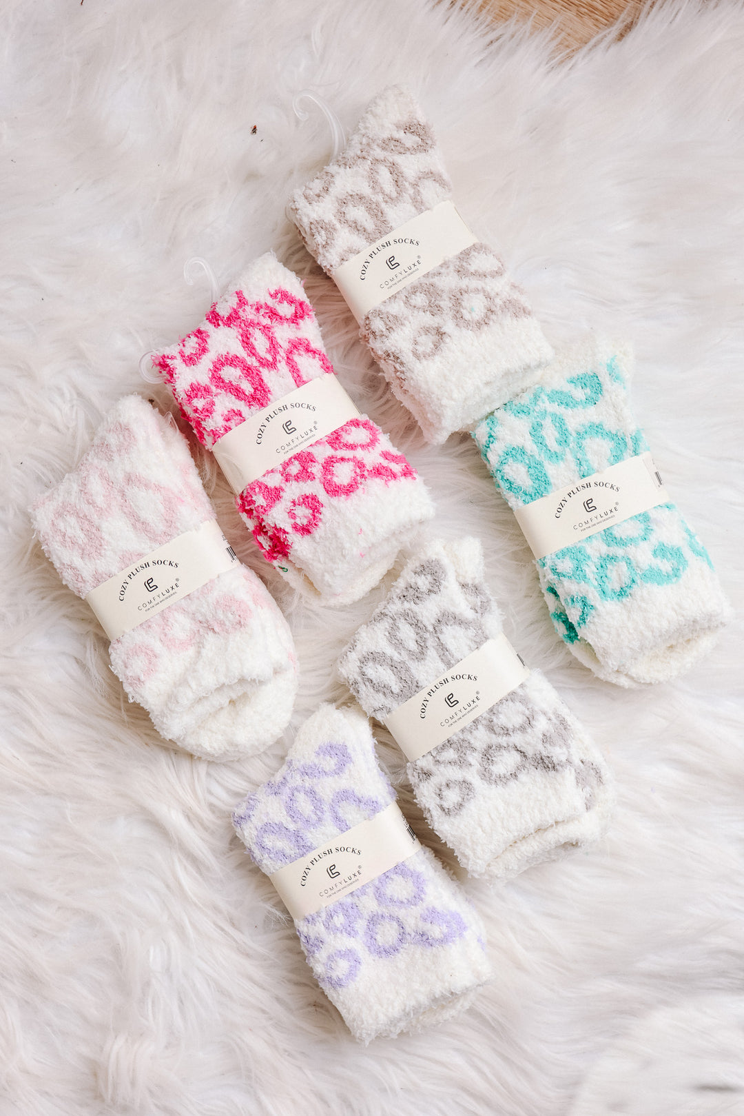 Leopard Fuzzy Winter Socks Pack