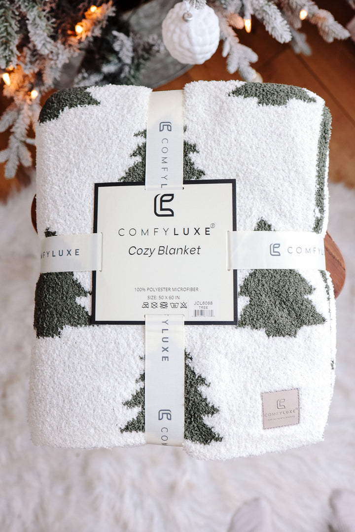 Trees Pattern Comfy Luxe Blanket